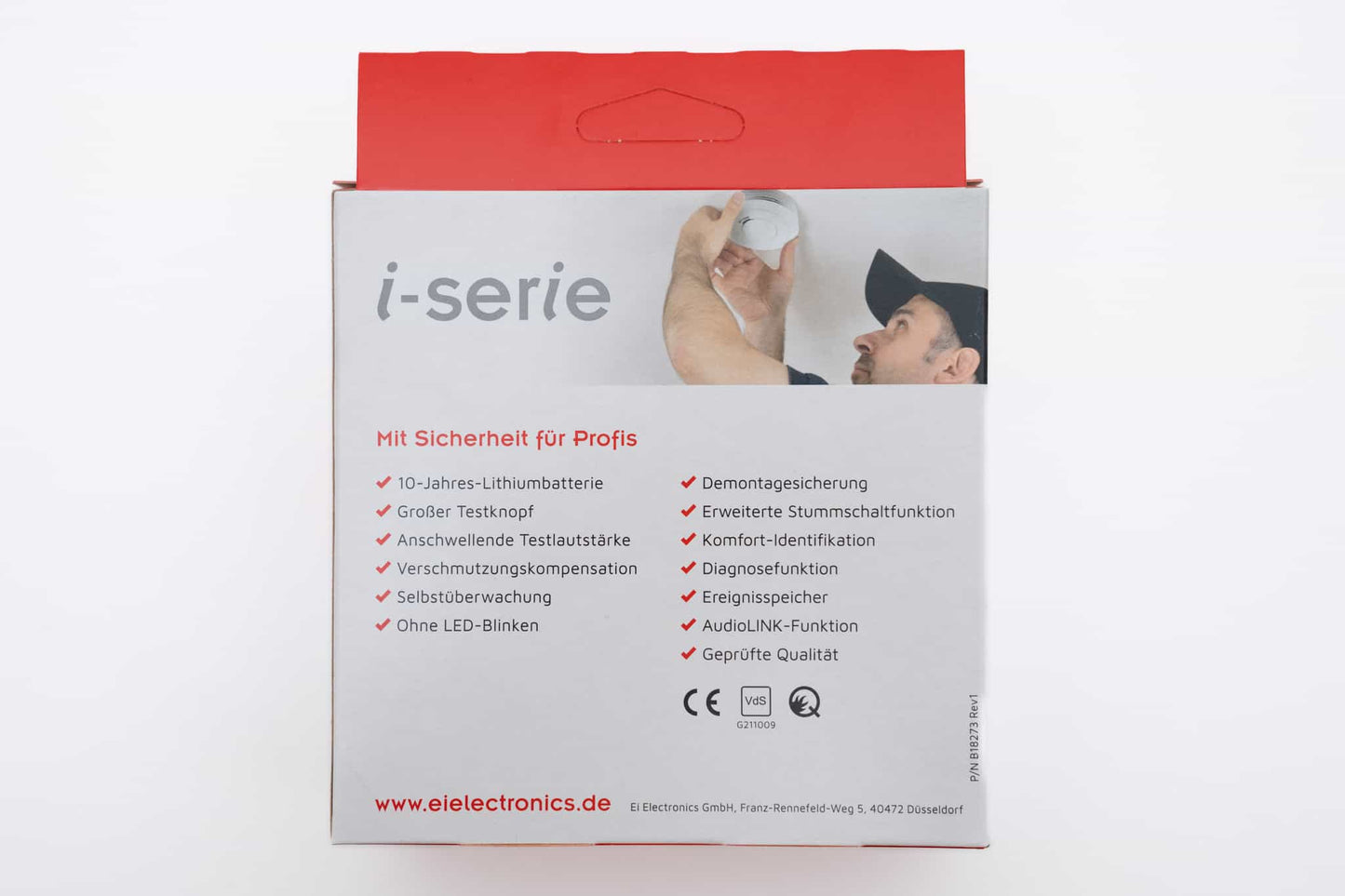 EI ELECTRONICS Ei650i Rauchmelder 3V/DC VdS ws autark 10J, Ceiling Light Fixtures, Anders Smart