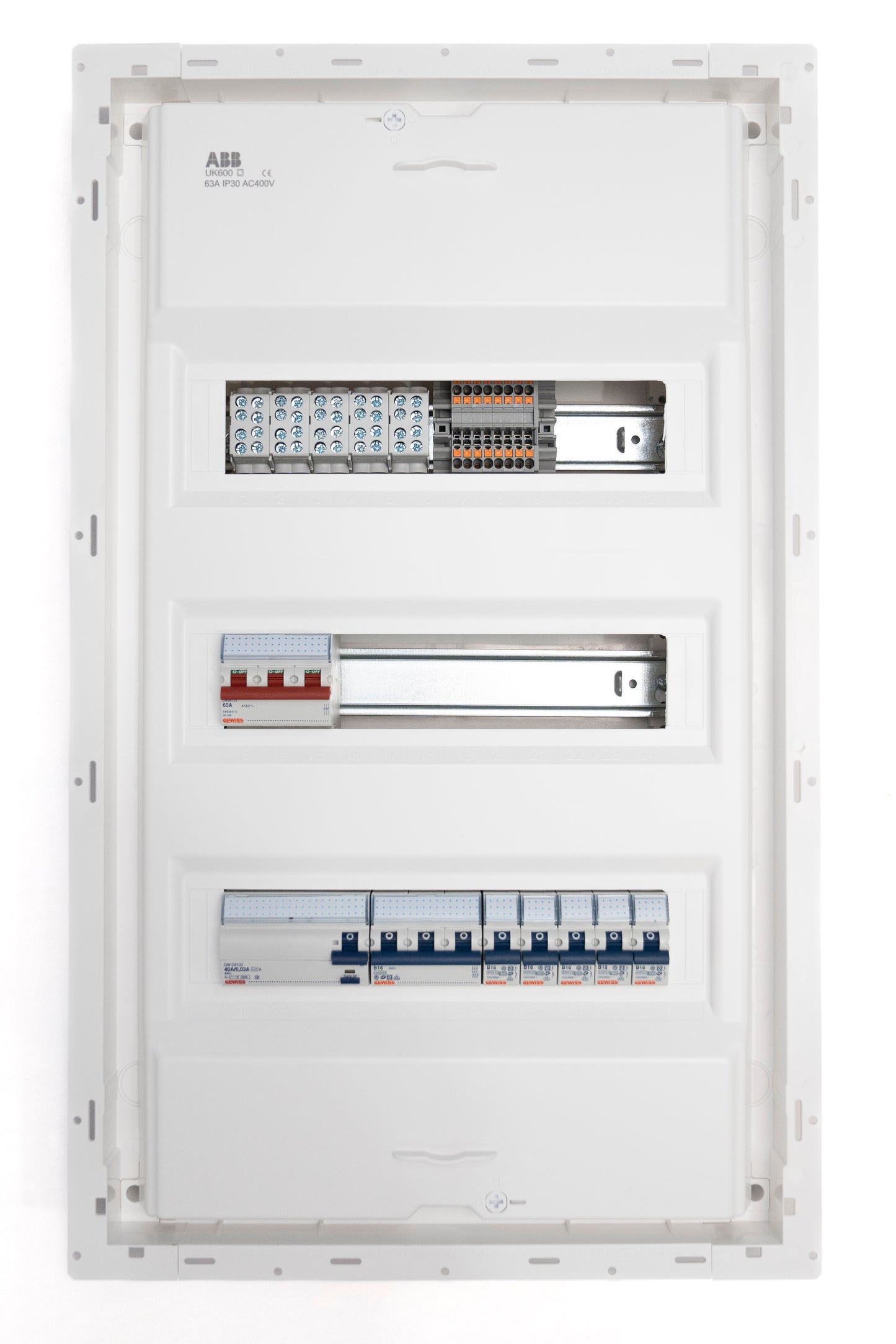 Unterverteilung - Aufputz 36TE 1FI + 3pol LS + Hauptschalter mit Tür, Uncategorized, Anders Smart