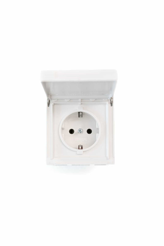 GIRA Steckdose 1f rws glz TX 44 UP Klappd IP44, Ceiling Light Fixtures, Anders Smart 