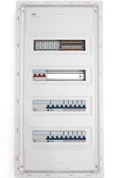 Unterverteilung – Unterputz 48TE 2FI + 2x3pol LS + Hauptschalter mit Tür, Anders Smart
