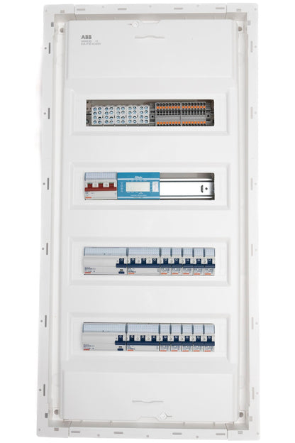 Unterverteilung – Unterputz 48TE 2FI + 2x3pol LS + Drehstromzähler + Hauptschalter mit Tür, Anders Smart