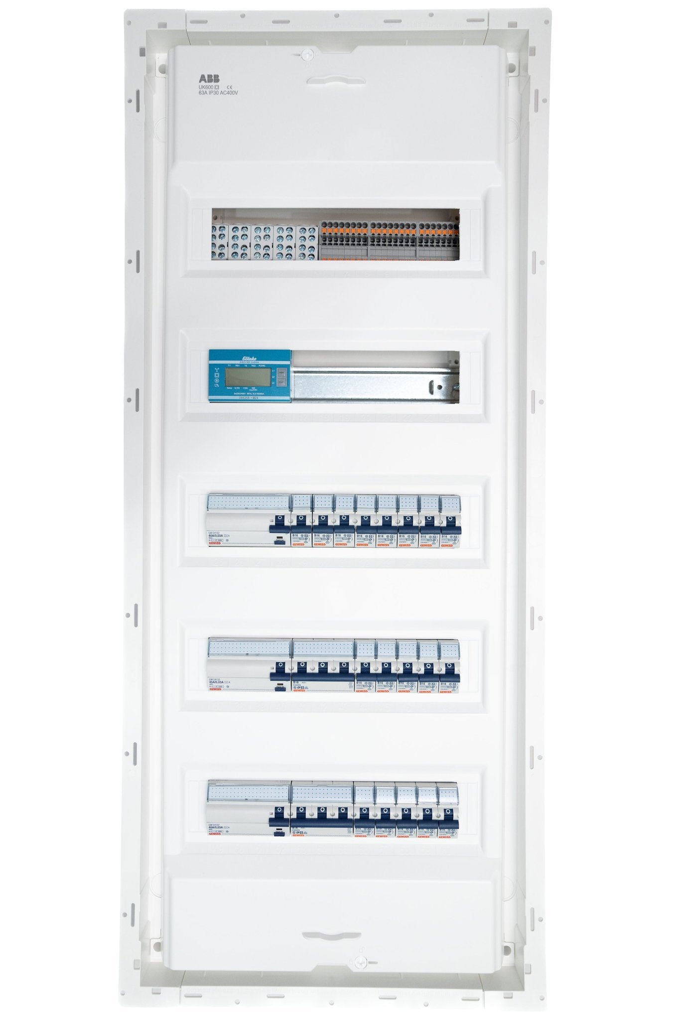 Unterverteilung - Aufputz 60TE 3FI + 2x3pol LS + Drehstromzähler mit Tür, Uncategorized, Anders Smart